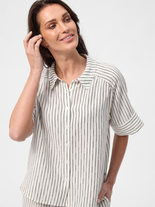 REDGREEN WOMAN Ace Blouse 199 Black Stripe
