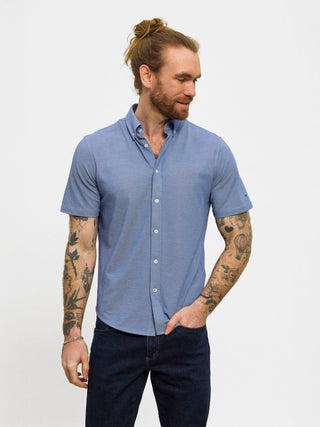 REDGREEN Amos Shirt 4692 Dark Navy Melange