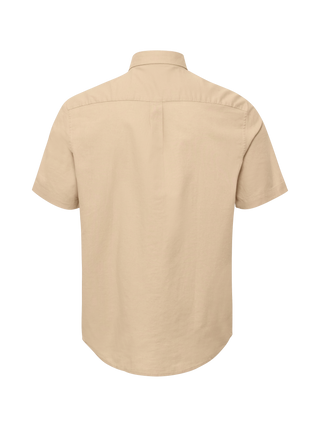 Herreskjorte i beige fra Redgreen – casual kortærmet model i bomuld.