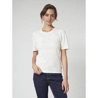REDGREEN WOMAN Camille Short Sleeve Tee 020 Off White