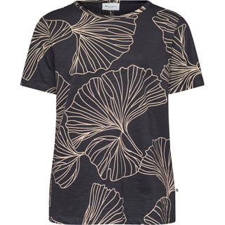 REDGREEN WOMAN Celina T-shirt Short Sleeve Tee 399 Black Pattern