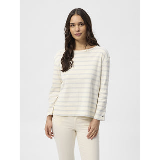 REDGREEN WOMAN Claudia T-shirt Long Sleeve Tee 114 Grey Melange Stripe