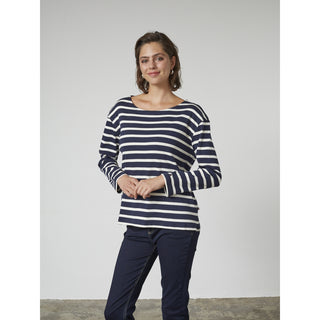 REDGREEN WOMAN Claudia T-shirt Long Sleeve Tee 168 Navy Stripe