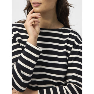 REDGREEN WOMAN Claudia T-shirt Long Sleeve Tee 199 Black Stripe