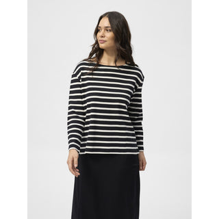 REDGREEN WOMAN Claudia T-shirt Long Sleeve Tee 199 Black Stripe