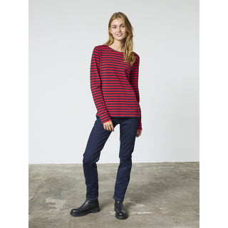 REDGREEN WOMAN Fie Long Sleeve T-shirt Long Sleeve Tee 144 Red Stripe