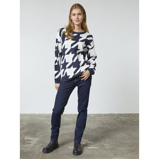 REDGREEN WOMAN Kalinka Knit 369 Dark Navy Pattern