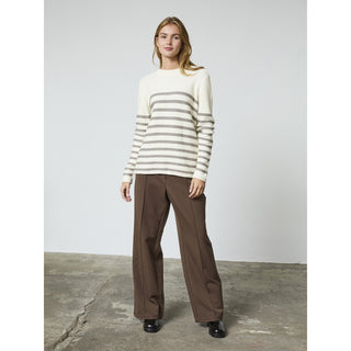 REDGREEN WOMAN Kathrine Knit 125 Dark Sand Stripe