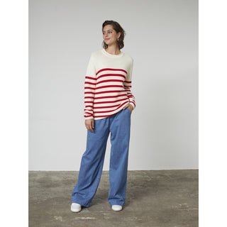 REDGREEN WOMAN Kathrine Knit 144 Red Stripe
