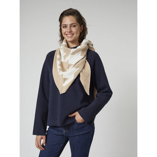 REDGREEN WOMAN Rikka Scarf 326 Light Brown Pattern