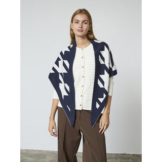 REDGREEN WOMAN Rikka Scarf 369 Dark Navy Pattern