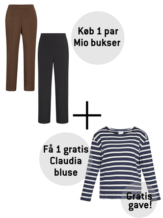 Køb 1 par Mio bukser & Få 1 gratis Claudia bluse