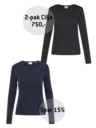 2 - pak Cilja bluse (Sort/Navy)