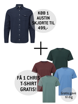 Køb 1 Austin skjorte & få 1 Chris t-shirt i sæsonens farver