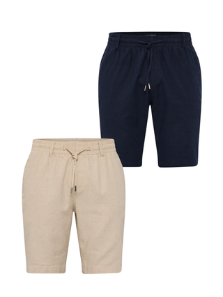 Lucan Shorts 2-pak – (Sand/Mørkeblå)