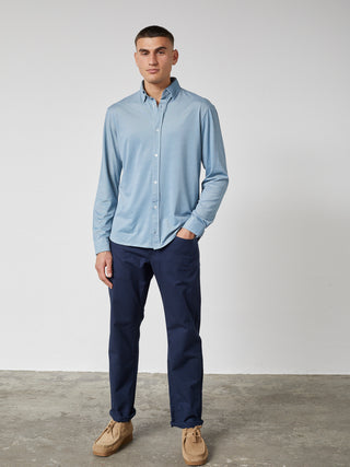 REDGREEN ARON PIQUE SHIRT LS Shirt 4972 Petrol melange
