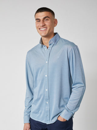 REDGREEN ARON PIQUE SHIRT LS Shirt 4972 Petrol melange