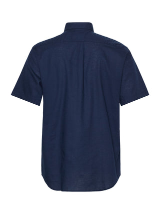 REDGREEN ASGER LINEN SHIRT SS Shirt 0682 NAVY