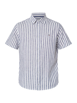 REDGREEN ASGER LINEN SHIRT SS Shirt 1682 Navy Stripe