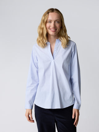 REDGREEN WOMAN Aliah Shirts 162 Light Blue Stripe