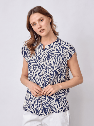 REDGREEN WOMAN Allie Blouse 368 Navy Pattern