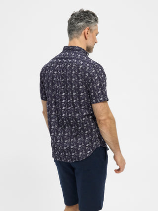 REDGREEN Angelo Shirt 3692 Dark Navy Pattern