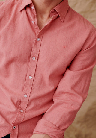 REDGREEN MEN Anton Linnen Shirt Shirt 0411 Rose