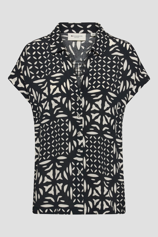 REDGREEN WOMAN Arndis Shirt Blouse 368 Navy Pattern