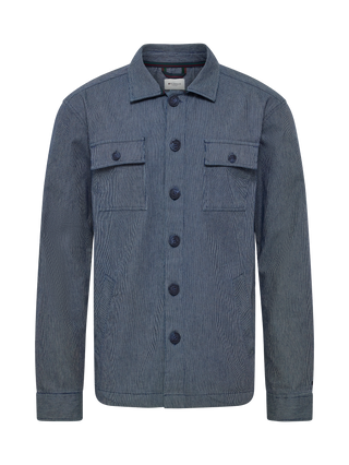 REDGREEN Ashton Jacket Overshirt 1691 Dark Navy Stripe