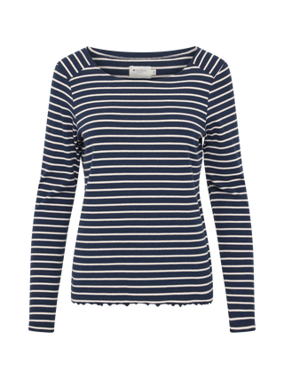 REDGREEN WOMAN Cambridge Long Sleeve Tee 169 Dark Navy Stripe