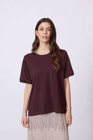REDGREEN WOMAN Cami Short Sleeve Tee 085 Plum