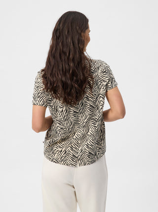 REDGREEN WOMAN Celina T-shirt Short Sleeve Tee 320 Off White Pattern