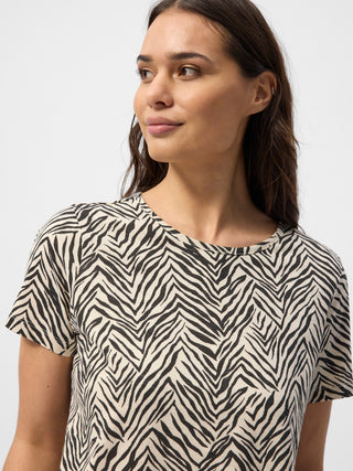 REDGREEN WOMAN Celina T-shirt Short Sleeve Tee 320 Off White Pattern