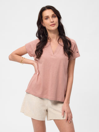 REDGREEN WOMAN Charlot Tee Short Sleeve Tee 041 Rose