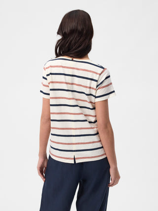 REDGREEN WOMAN Chris T-shirt Short Sleeve Tee 142 Dark Rose Stripe