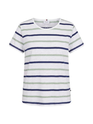 REDGREEN WOMAN Chris T-shirt Short Sleeve Tee 173 Light Green Stripe