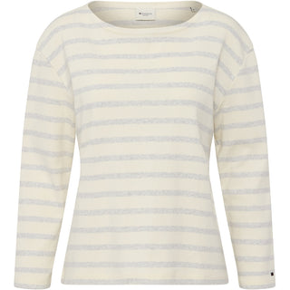 REDGREEN WOMAN Claudia T-shirt Long Sleeve Tee 114 Grey Melange Stripe