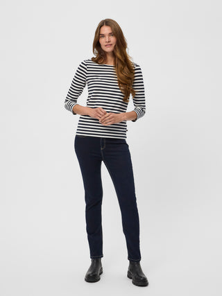 REDGREEN WOMAN Cleo T-shirt Long Sleeve Tee 169 Dark Navy Stripe