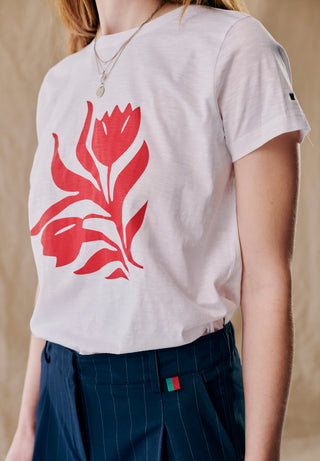 REDGREEN WOMAN Coral T-shirt T-shirt Hvid