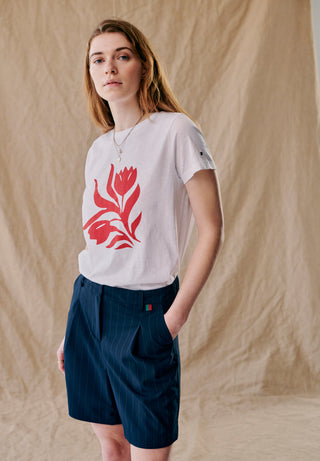 REDGREEN WOMAN Coral T-shirt T-shirt Hvid