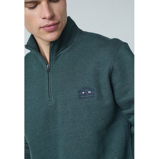 REDGREEN FLYNN ½ ZIP PULLOVER Knit 4680 DARK GREEN MELANGE