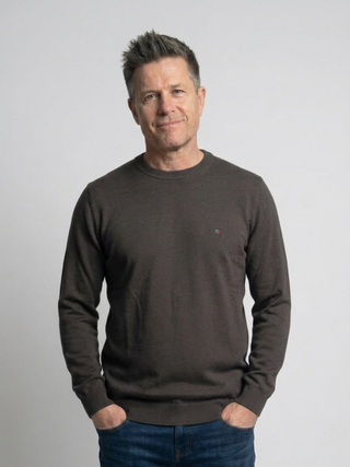 REDGREEN JULIAN O-NECK COTTON KNIT Knit 0171 CARBON