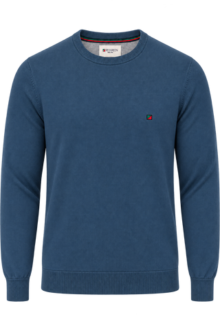 REDGREEN JULIAN O-NECK COTTON KNIT Knit 0972 PETROL
