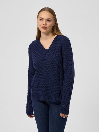 REDGREEN WOMAN Jamile Bobble Knit Knit 068 Navy