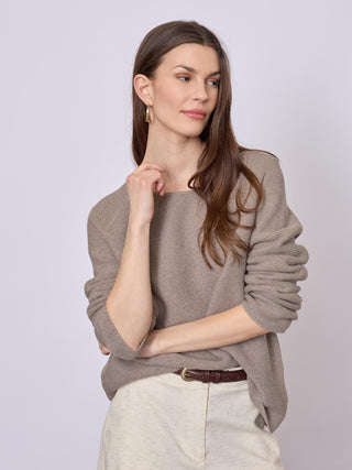 REDGREEN WOMAN Julia Knit Knit 425 Dark Sand Melange