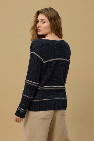 REDGREEN WOMAN Kamma Knit Knit 169 Dark Navy Stripe