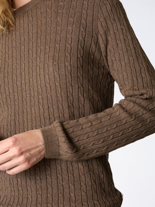 REDGREEN WOMAN Klara Knit 429 Dark Brown Melange