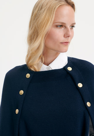 REDGREEN WOMAN Noemi Knit Cape Knit 068 Navy