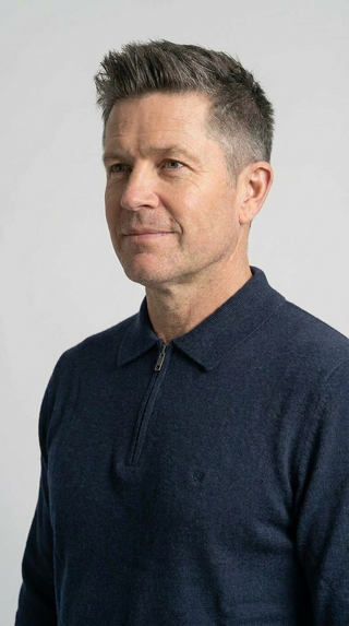 REDGREEN REDGREEN Langærmet Strikket Zip Polo Knit Navy