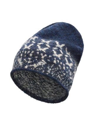 REDGREEN WOMAN Runa Hat Hat 368 Navy Pattern